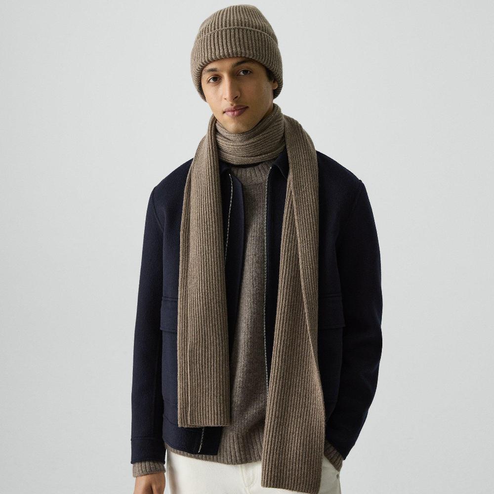 j brand Scarf in Cashmere dark feather melange