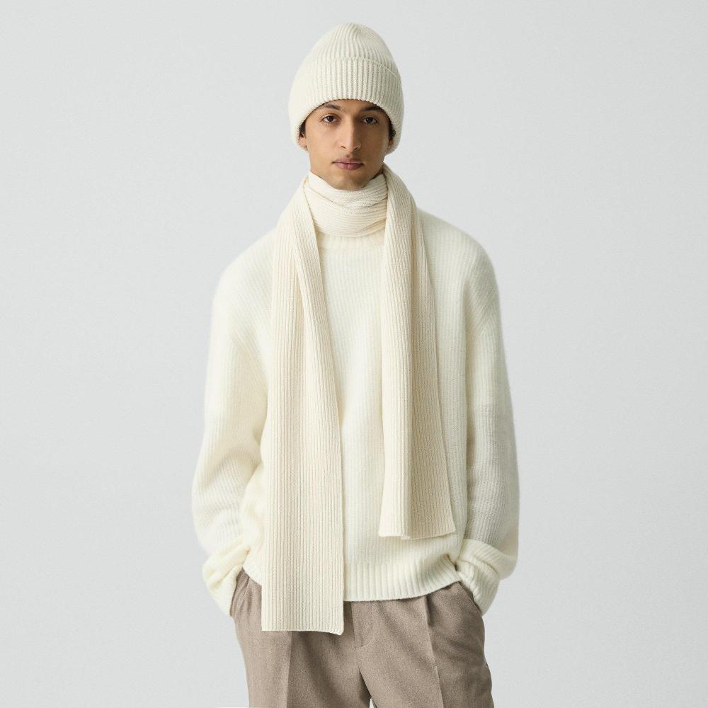 j brand Scarf in Cashmere winter ivory