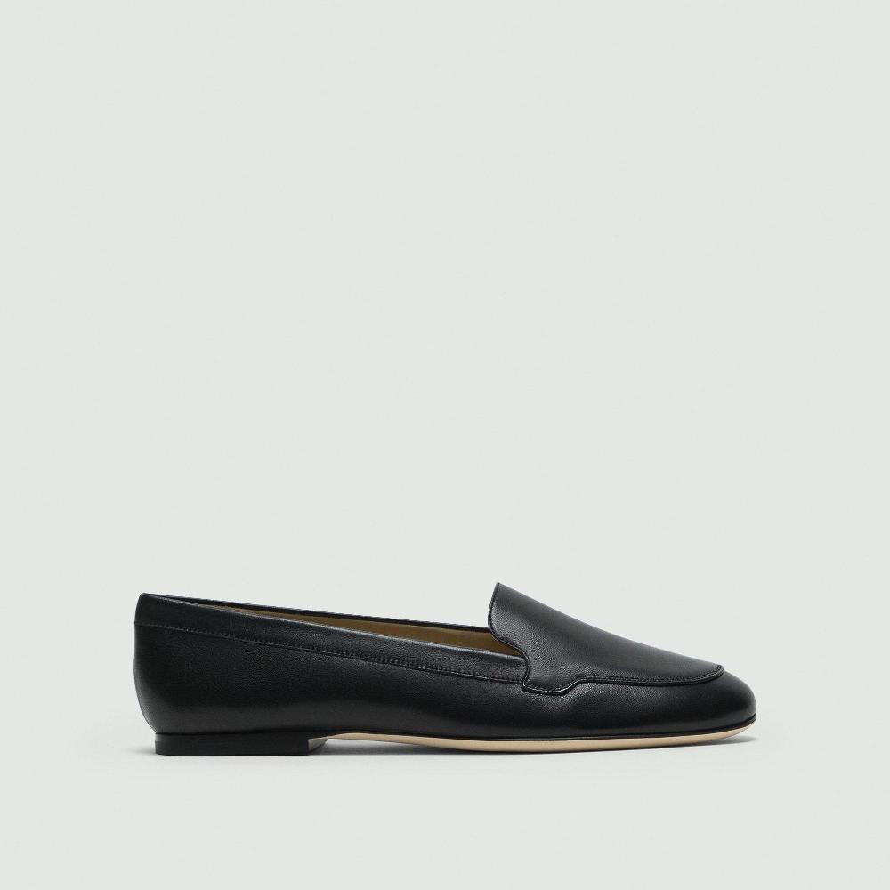 J Brand Slipper In Leather Black