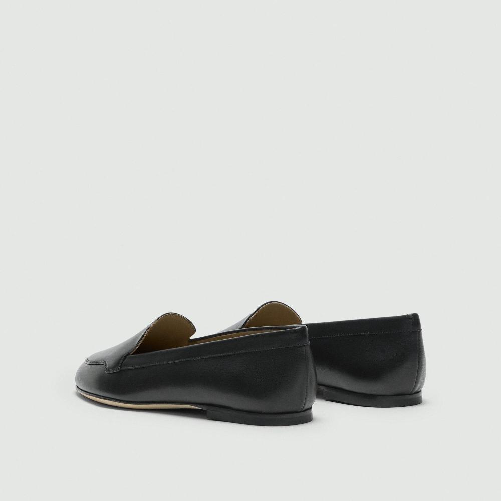 J Brand Slipper In Leather Black