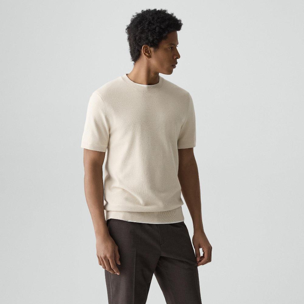 J Brand Soris Tee In Light Bilen Alabaster