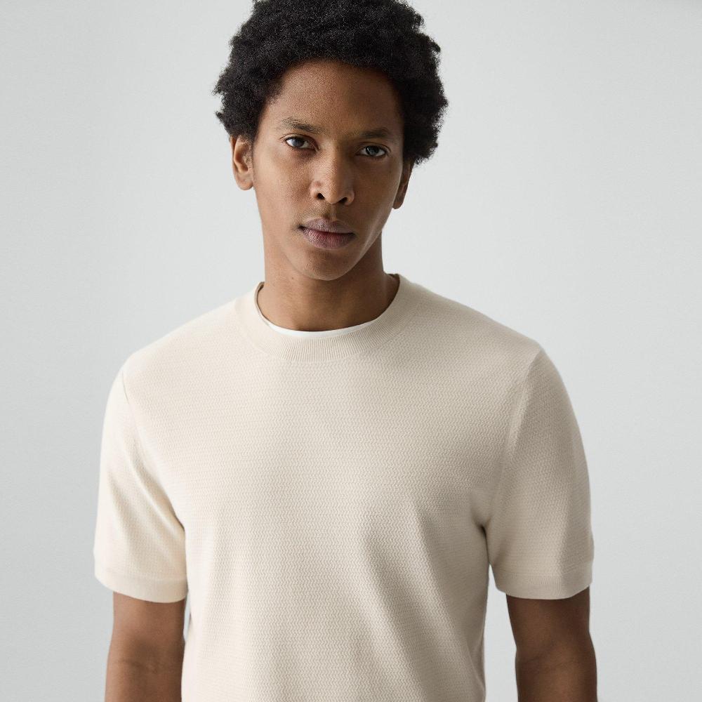 J Brand Soris Tee In Light Bilen Alabaster