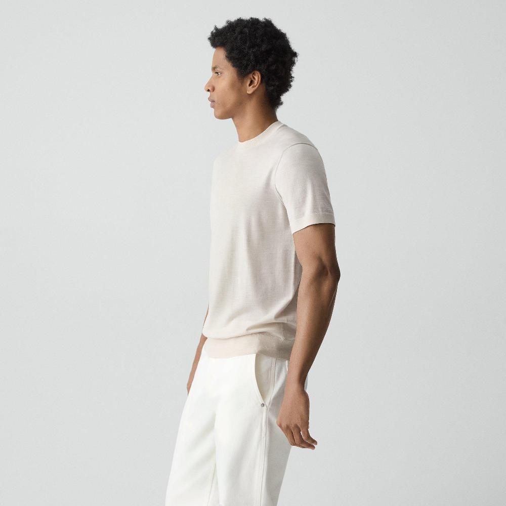 J Brand Soris Tee In Regal Wool Alabaster Melange