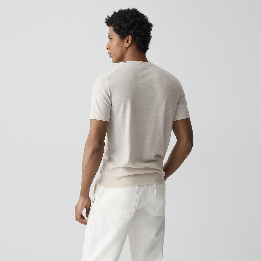 J Brand Soris Tee In Regal Wool Alabaster Melange