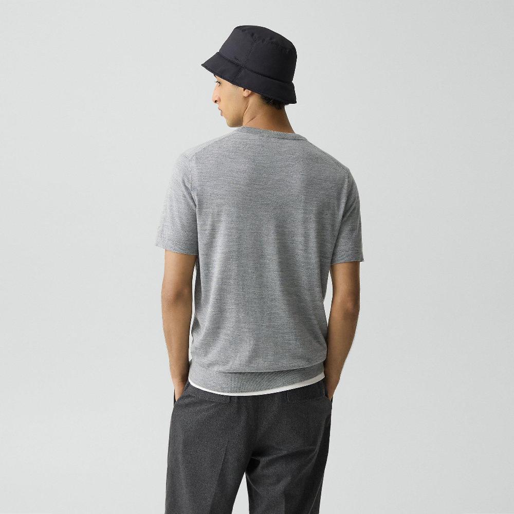 J Brand Soris Tee In Regal Wool Cool Heather Grey