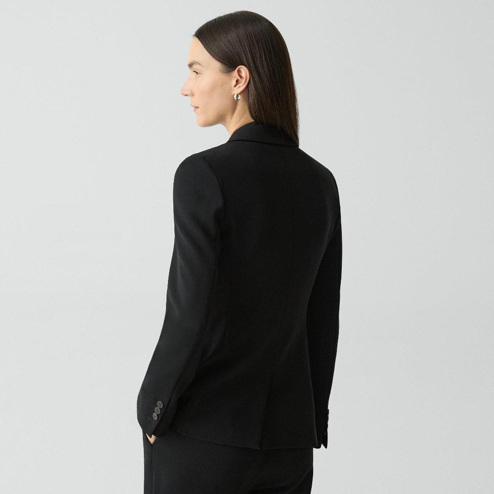 J Brand Staple Blazer In Admiral Crepe Black