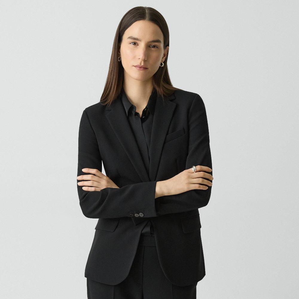 j brand Staple Blazer in Admiral Crepe black