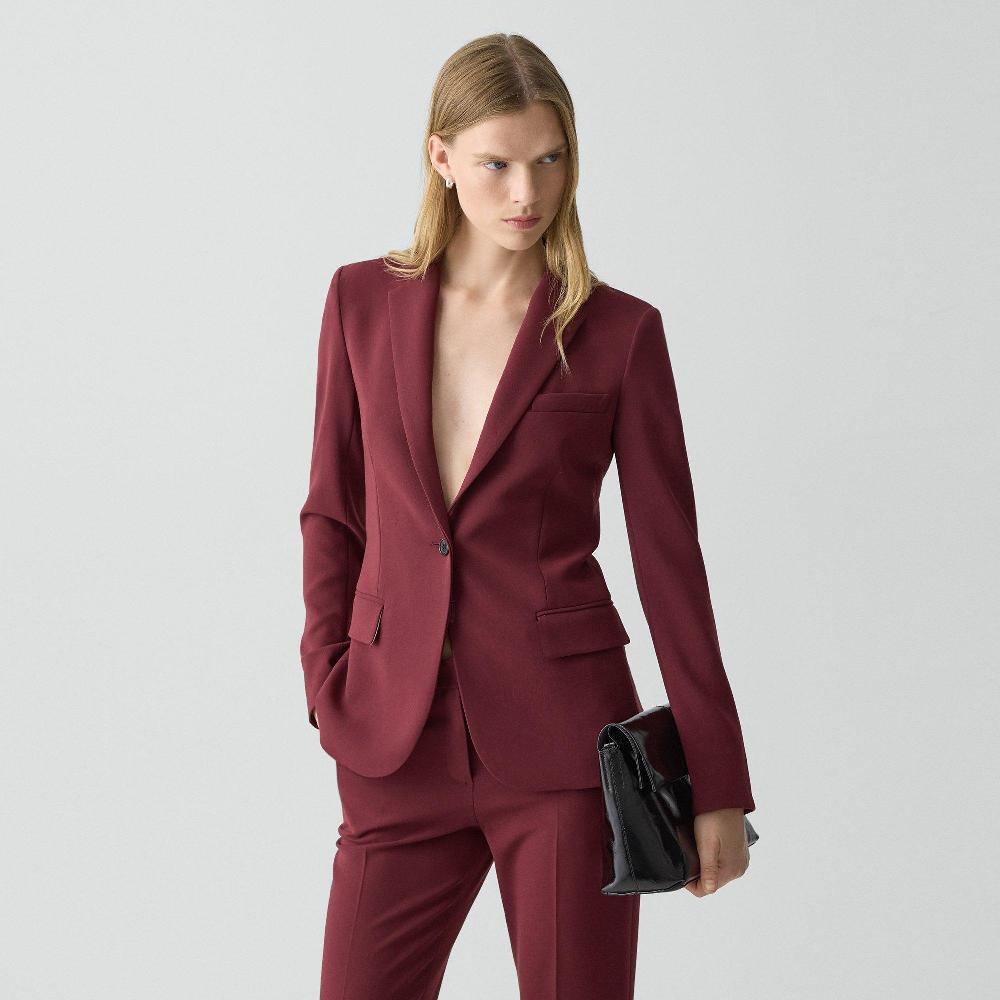 J Brand Staple Blazer In Admiral Crepe Grenache