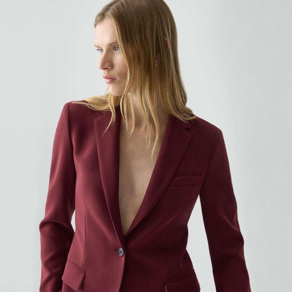 J Brand Staple Blazer In Admiral Crepe Grenache