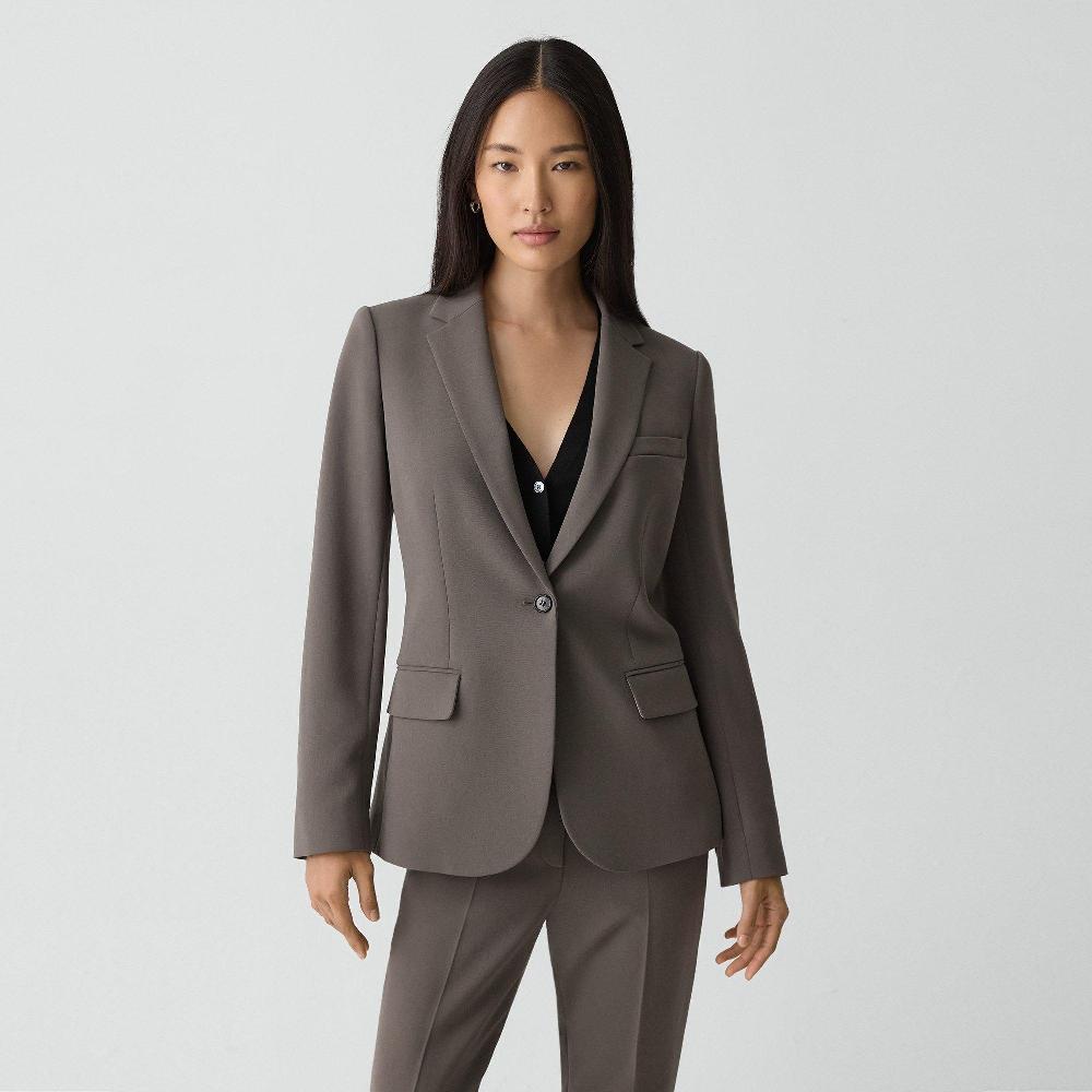 j brand Staple Blazer in Admiral Crepe slate