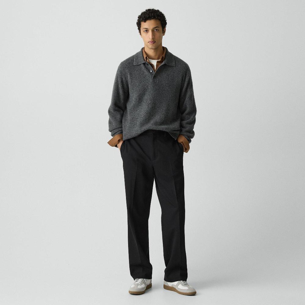 j brand Straight Trouser in Knit Twill black
