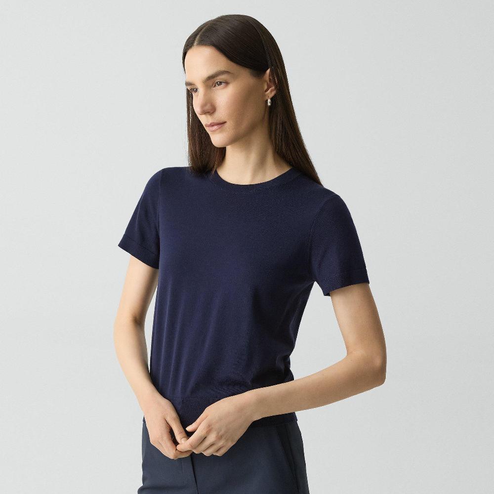 J Brand Sweater Tee In Regal Wool Deep Navy