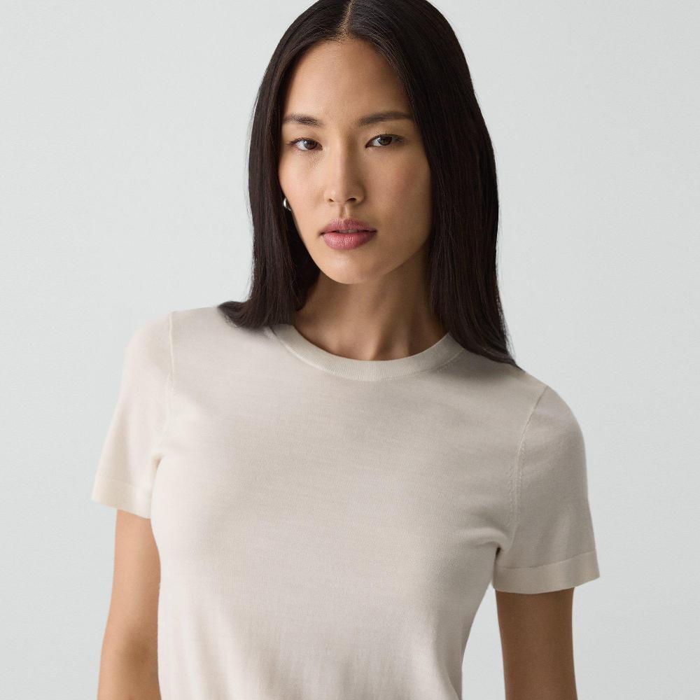 J Brand Sweater Tee In Regal Wool New Ivory