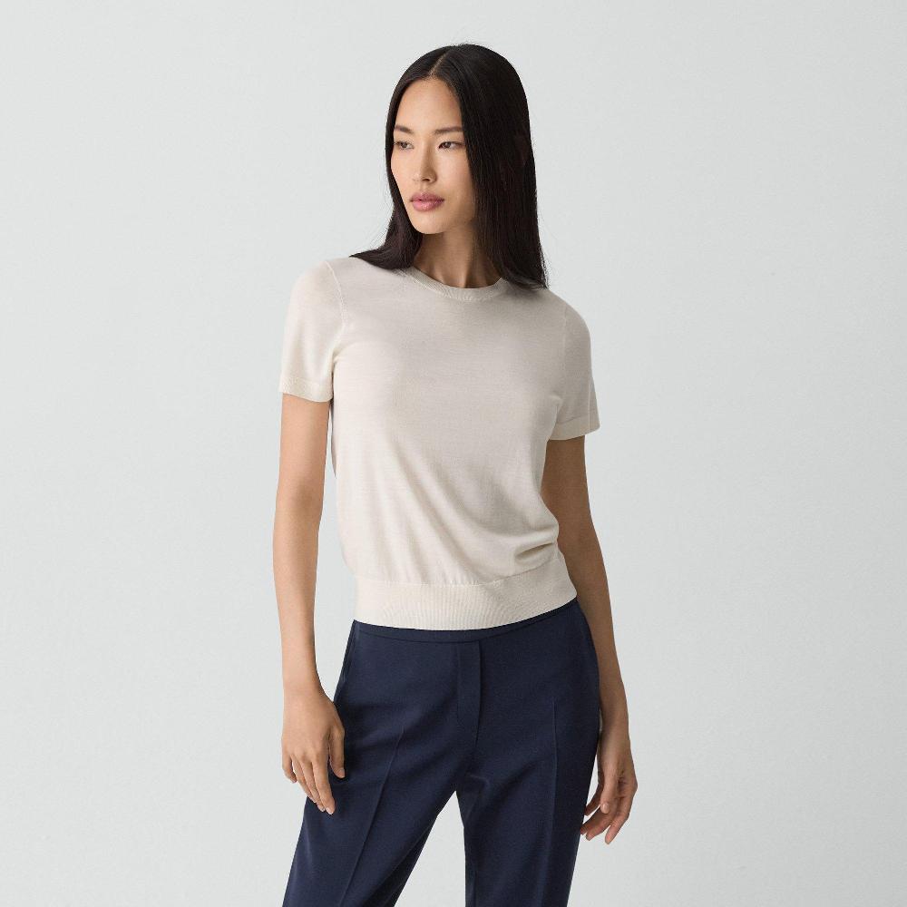 j brand Sweater Tee in Regal Wool new ivory