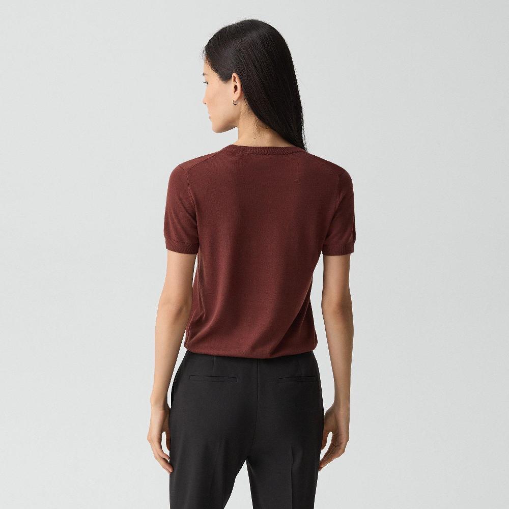 J Brand Sweater Tee In Regal Wool Oxblood Red