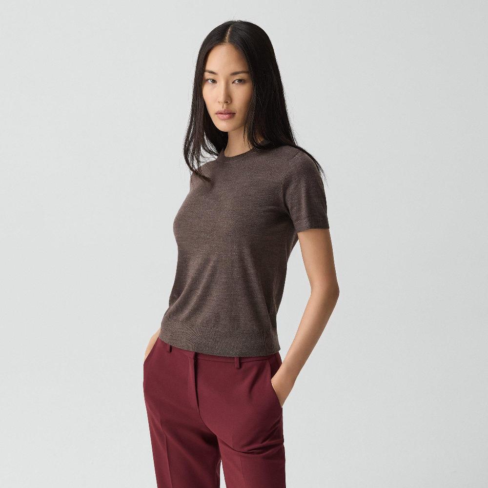 J Brand Sweater Tee In Regal Wool Walnut Melange