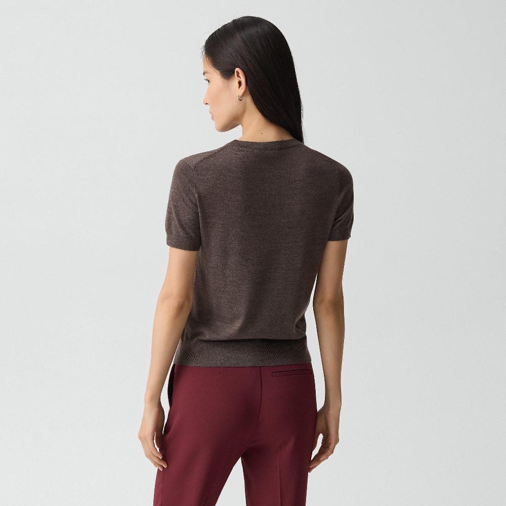 J Brand Sweater Tee In Regal Wool Walnut Melange