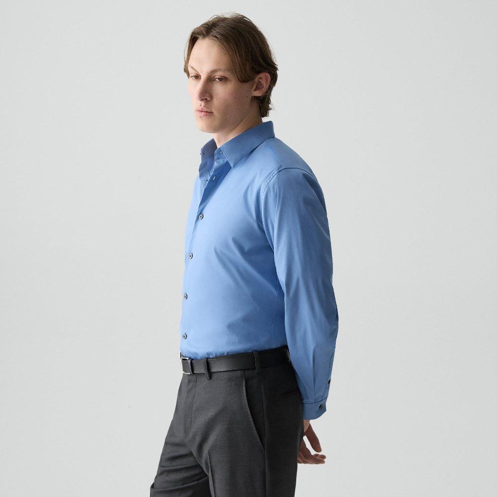 J Brand Sylvain Shirt In Good Cotton Blue Lake