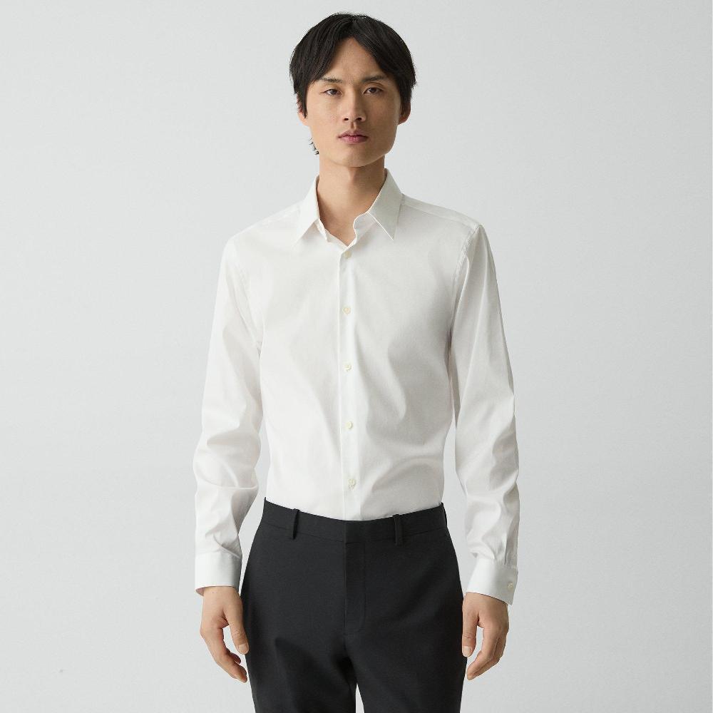 j brand Sylvain Shirt in Good Cotton white
