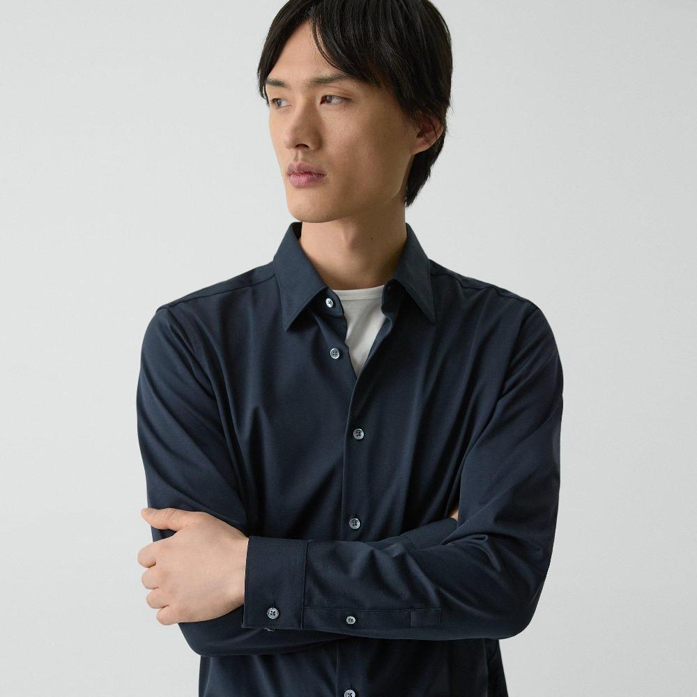 J Brand Sylvain Shirt In Structure Knit Eclipse