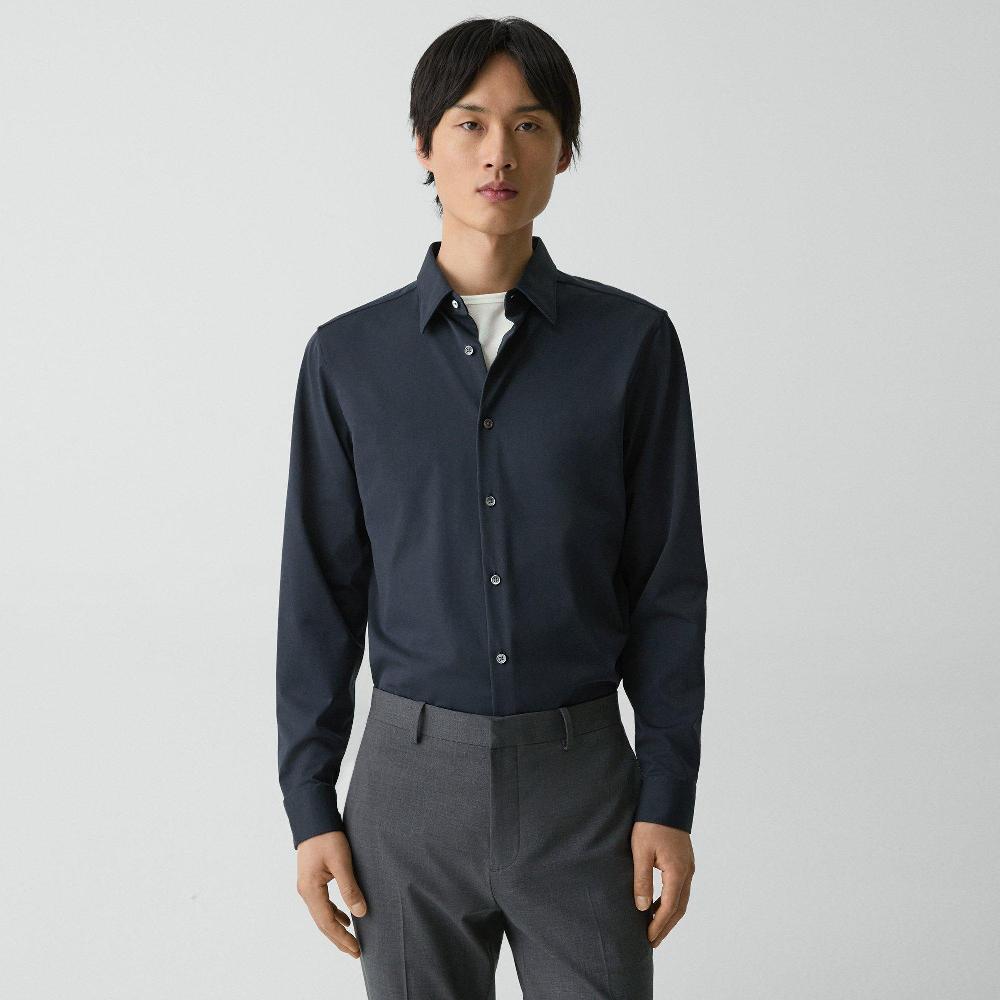 j brand Sylvain Shirt in Structure Knit eclipse