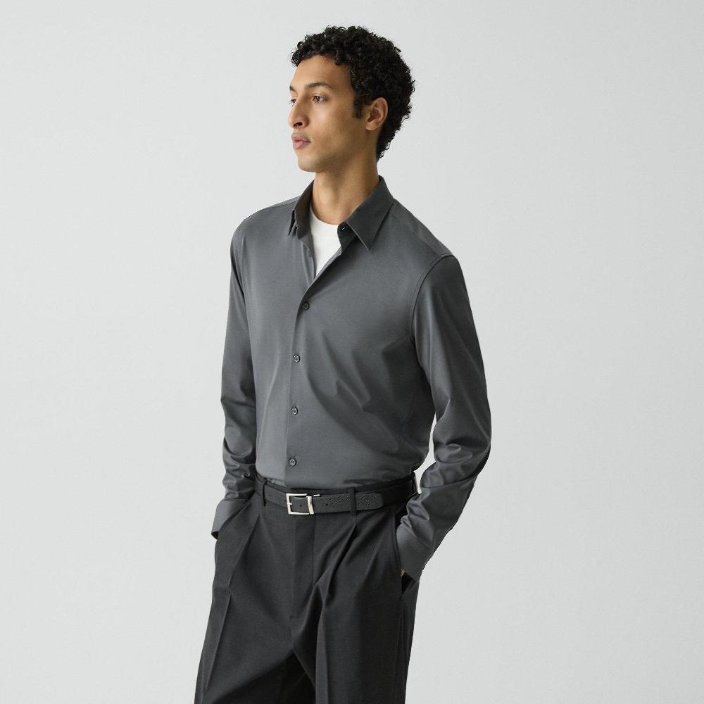 J Brand Sylvain Shirt In Structure Knit Pestle