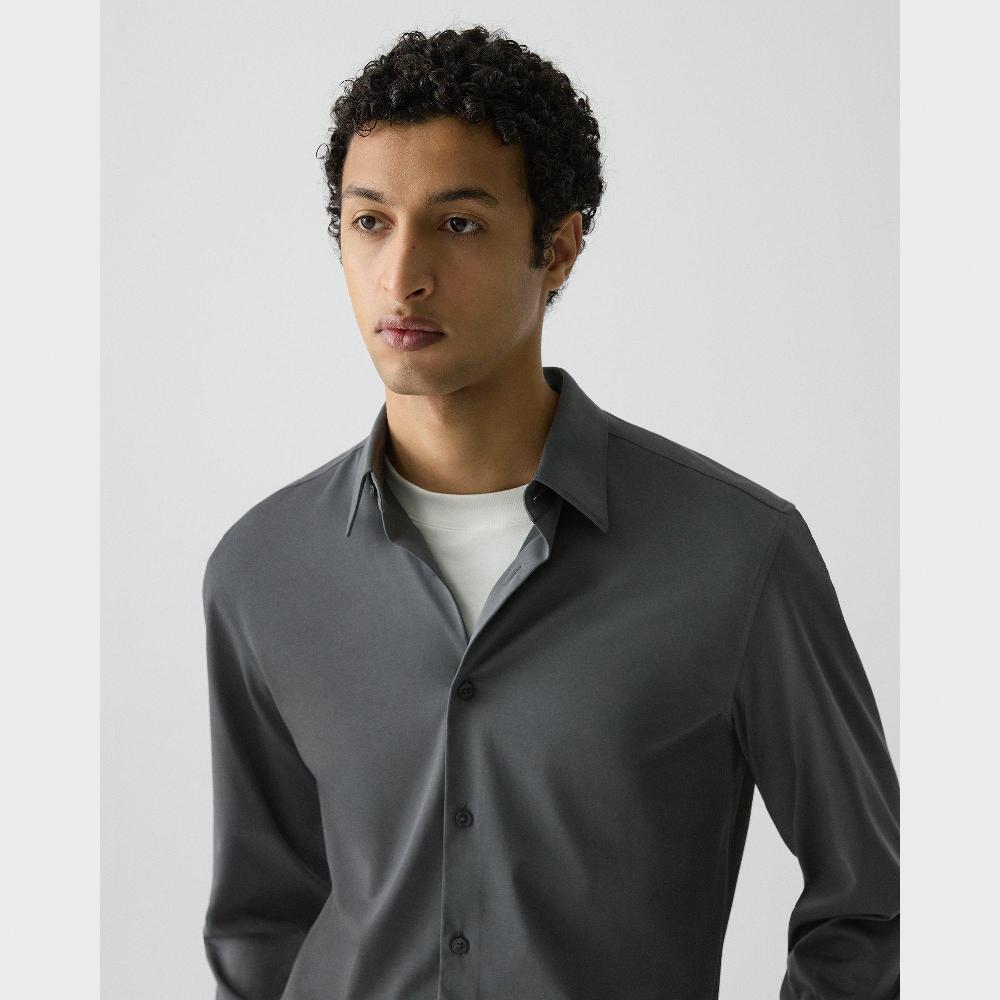 J Brand Sylvain Shirt In Structure Knit Pestle