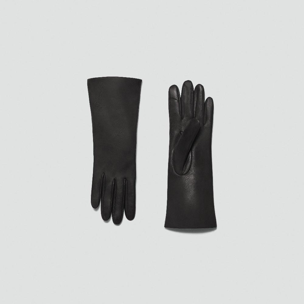 J Brand Tech Gloves In Leather Black
