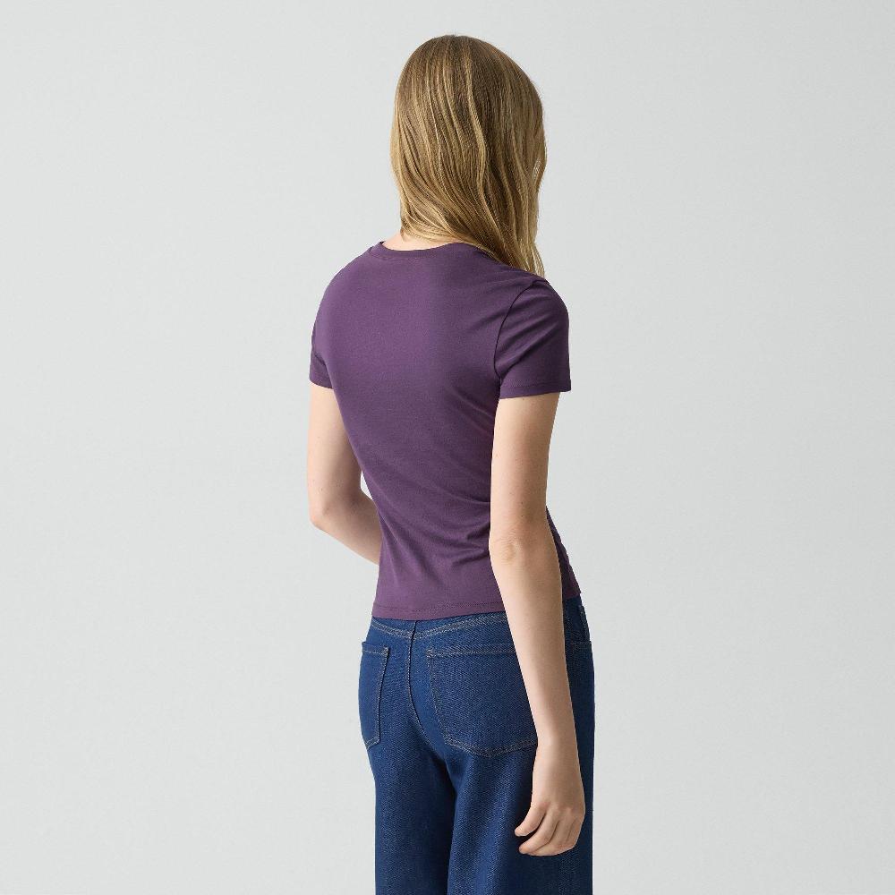 J Brand Tiny Tee In Organic Cotton Black Iris