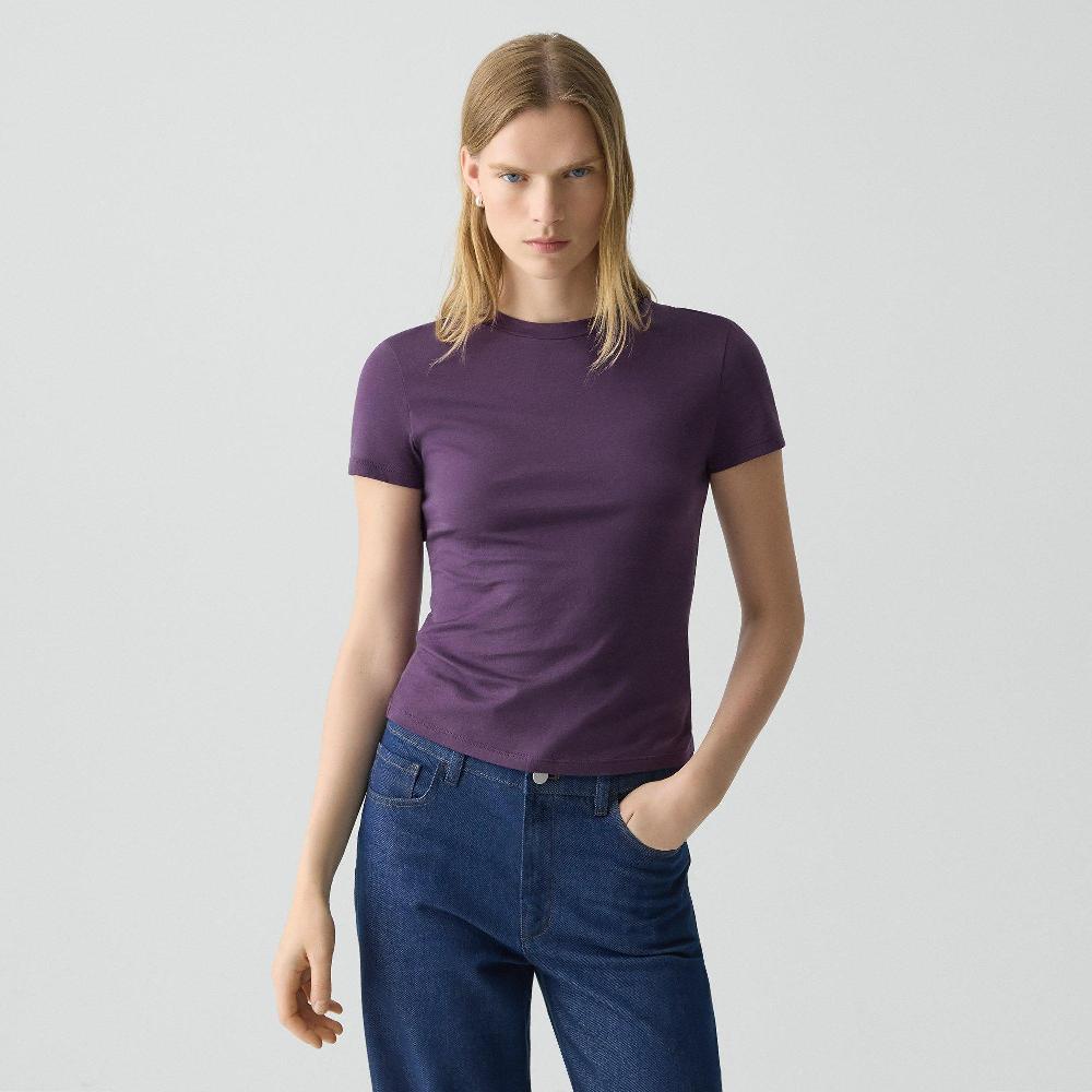 j brand Tiny Tee in Organic Cotton black iris