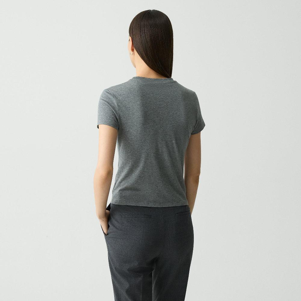 J Brand Tiny Tee In Organic Cotton Melange Grey
