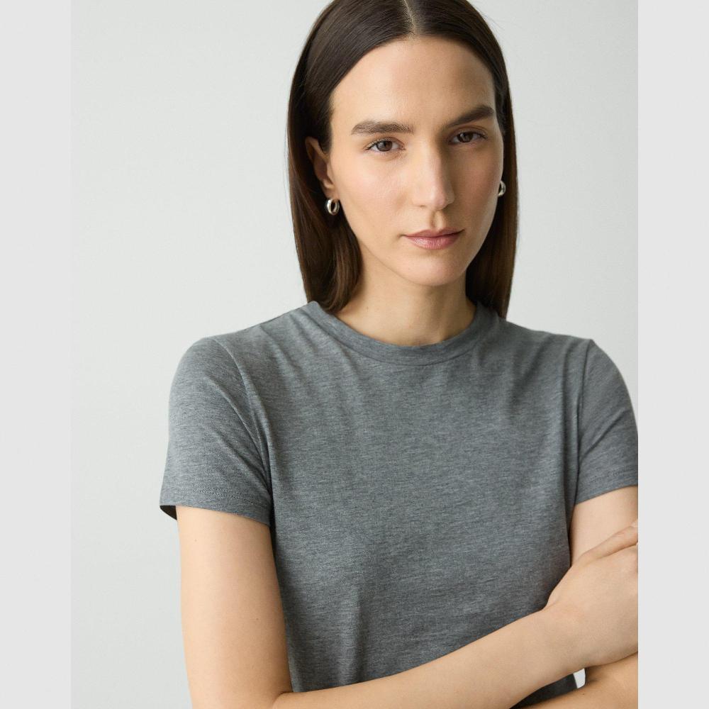 J Brand Tiny Tee In Organic Cotton Melange Grey