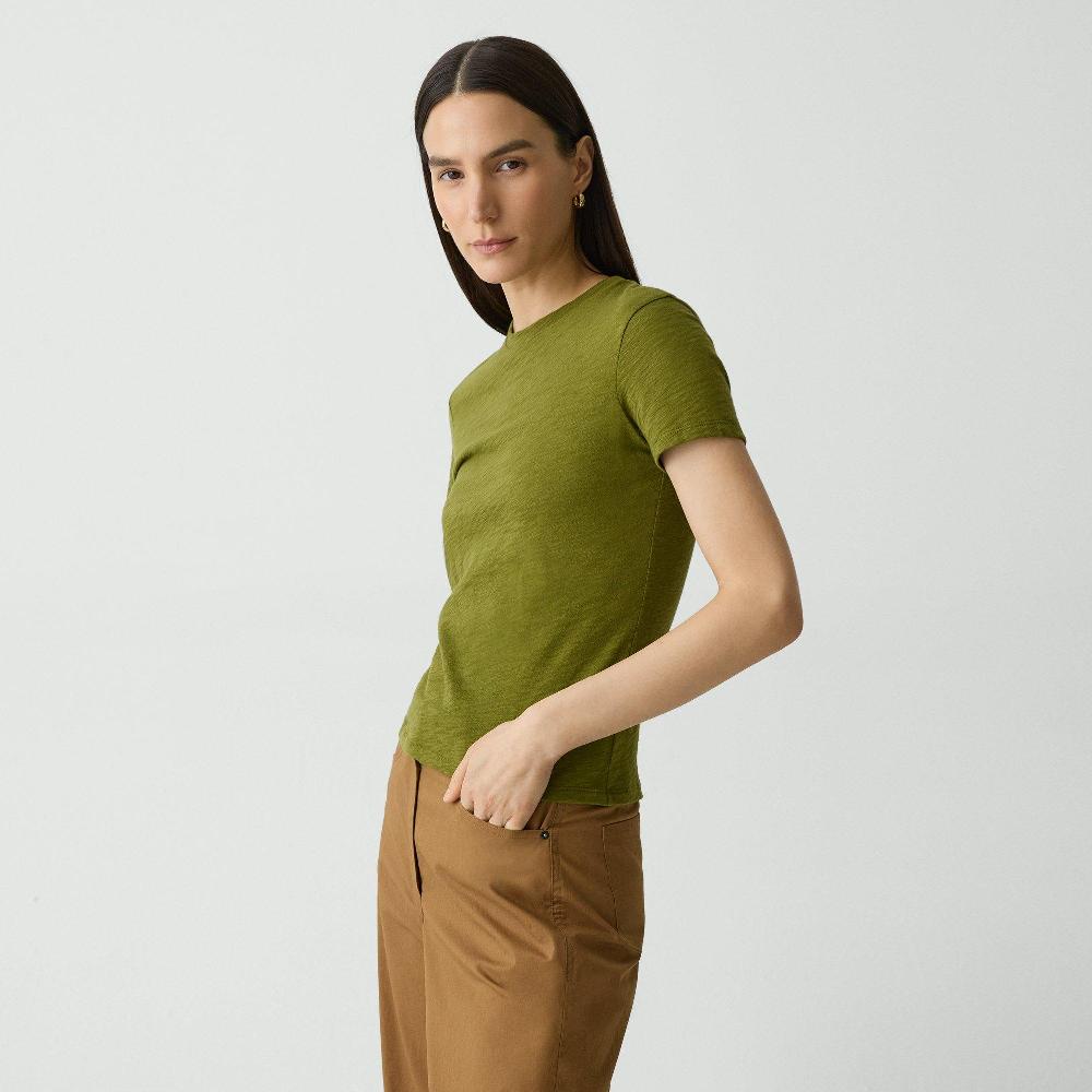 J Brand Tiny Tee In Organic Slub Cotton Avocado