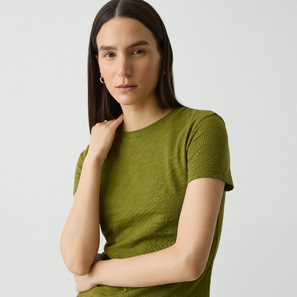 J Brand Tiny Tee In Organic Slub Cotton Avocado