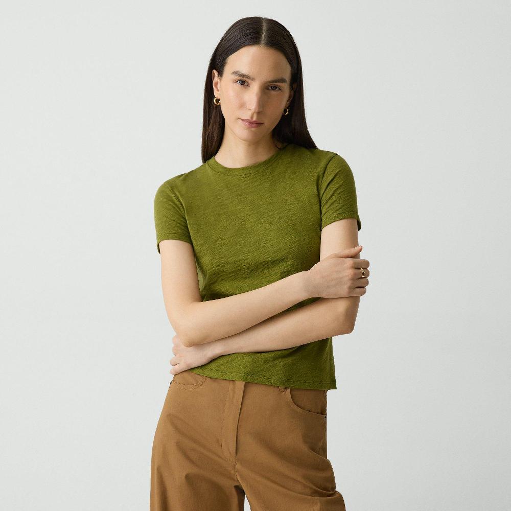 j brand Tiny Tee in Organic Slub Cotton avocado