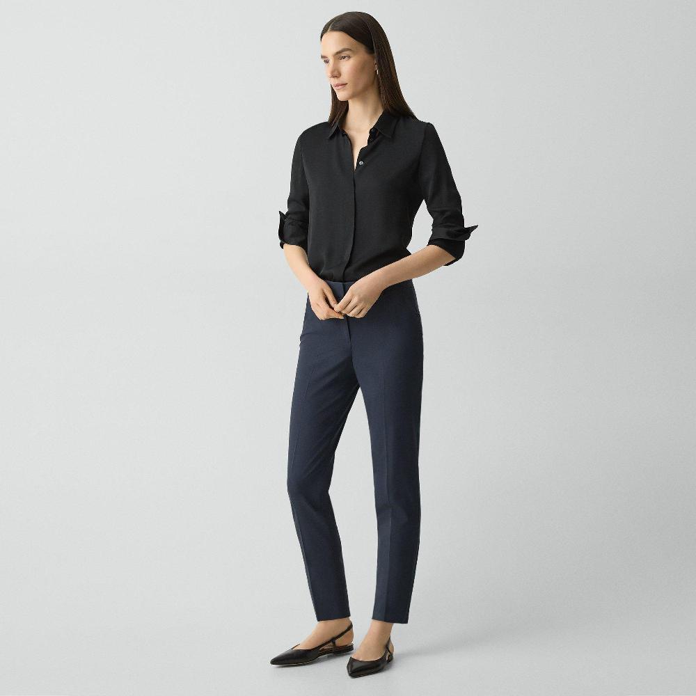 J Brand Treeca Pant In Good Wool Nocturne Navy