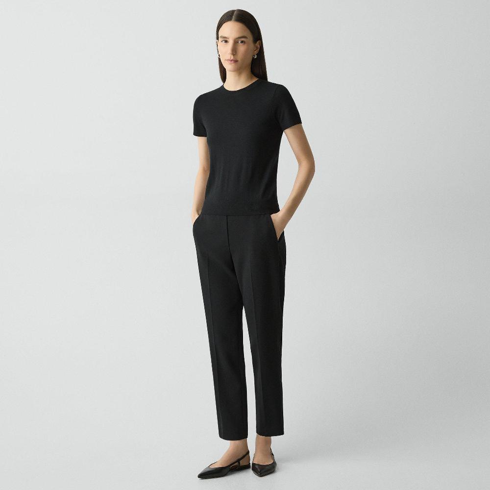 J Brand Treeca Pull-On Pant In Admiral Crepe Black