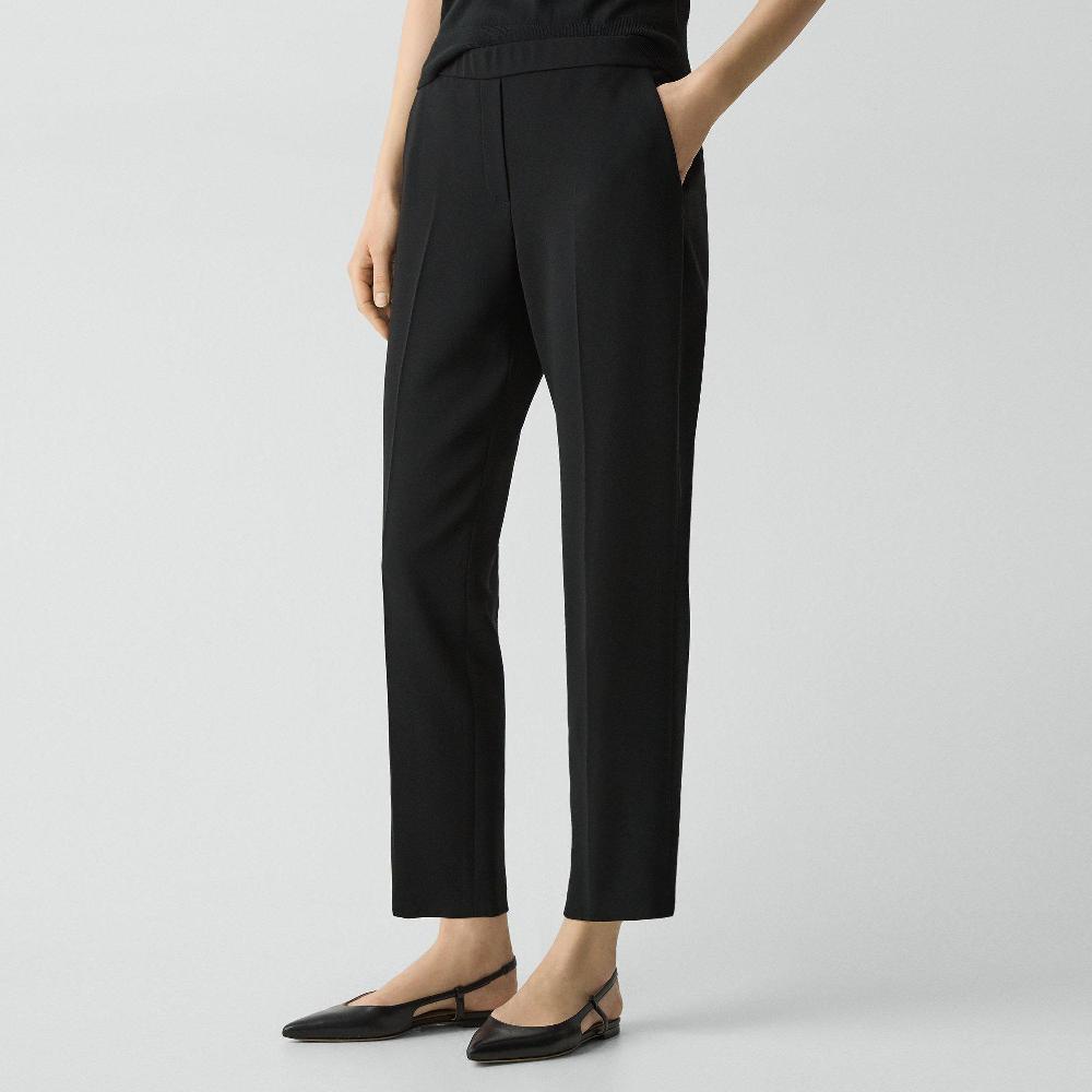 J Brand Treeca Pull-On Pant In Admiral Crepe Black