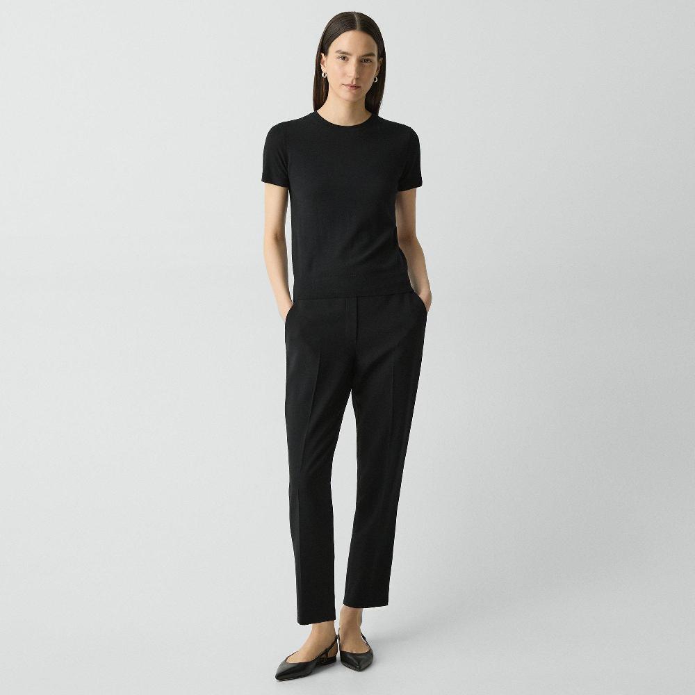 j brand Treeca Pull-On Pant in Admiral Crepe black