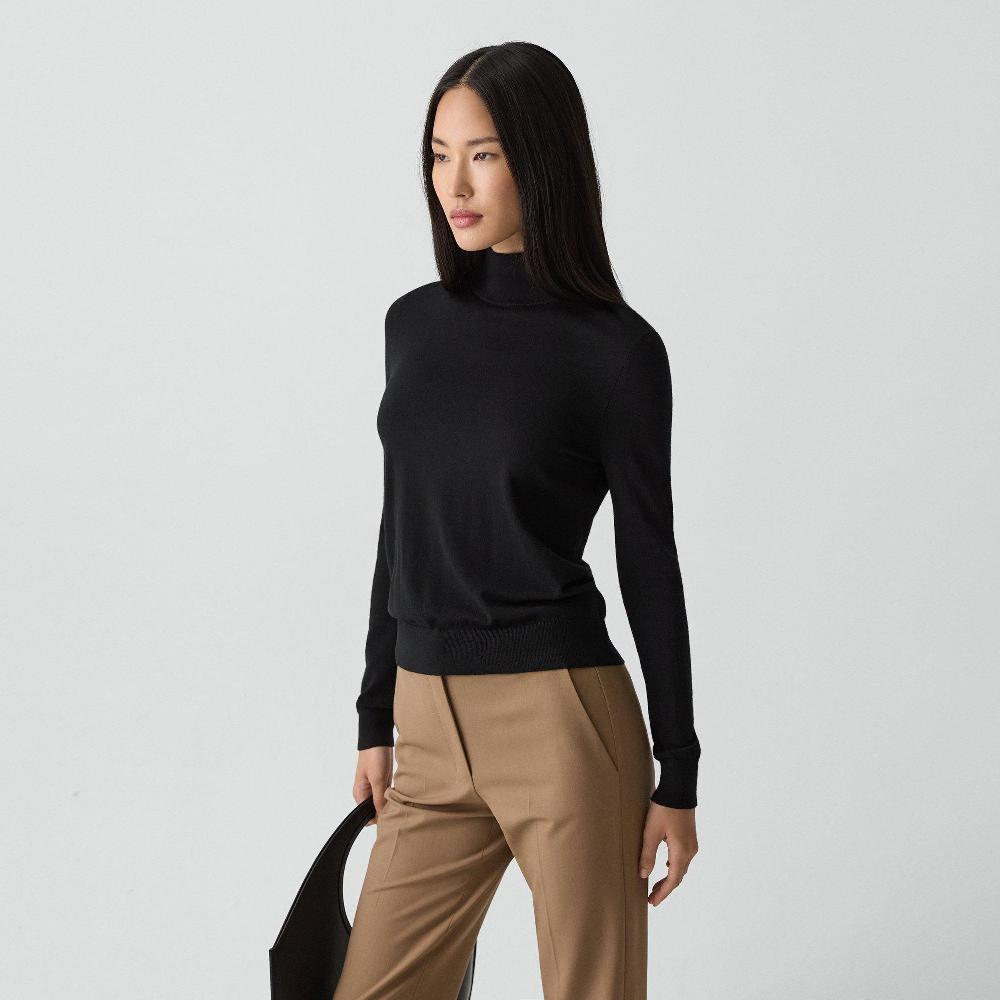 J Brand Turtleneck Sweater In Regal Wool Black