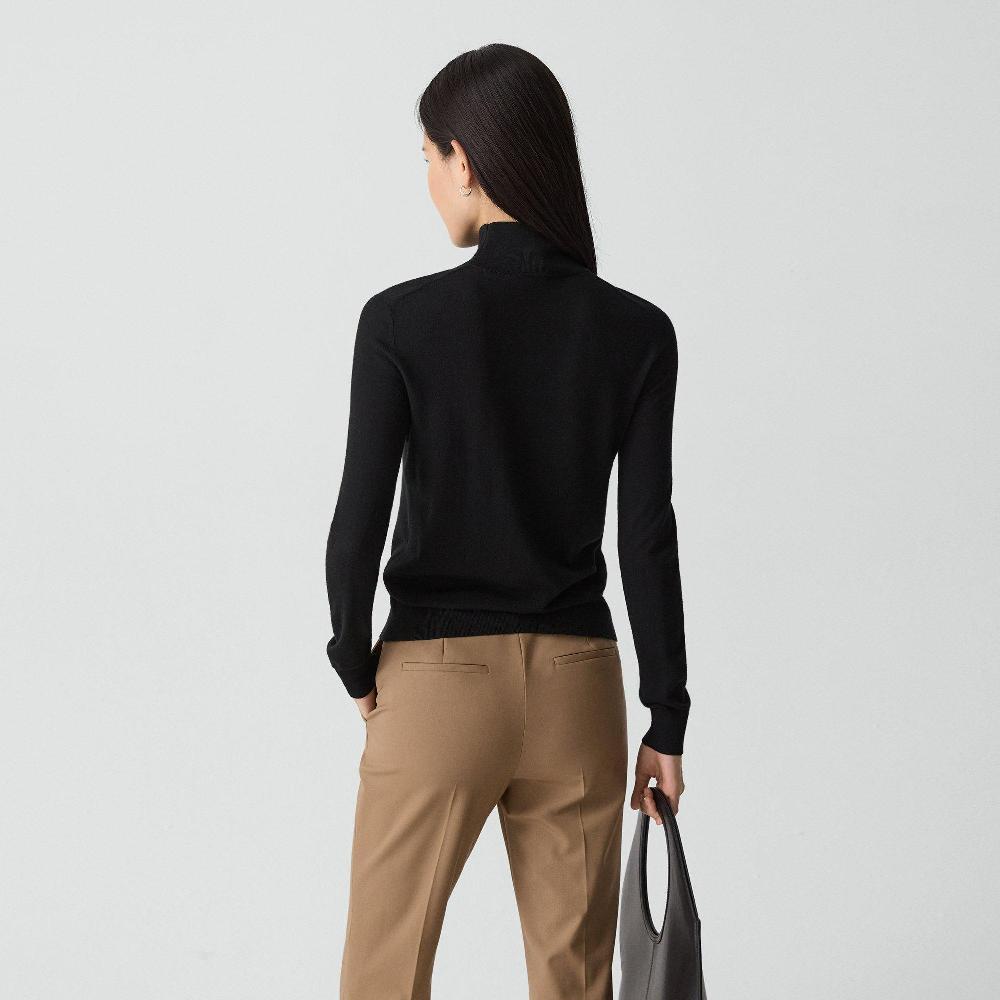 J Brand Turtleneck Sweater In Regal Wool Black