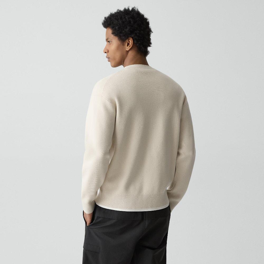 J Brand V-Neck Cardigan In Wool Bilen Alabaster