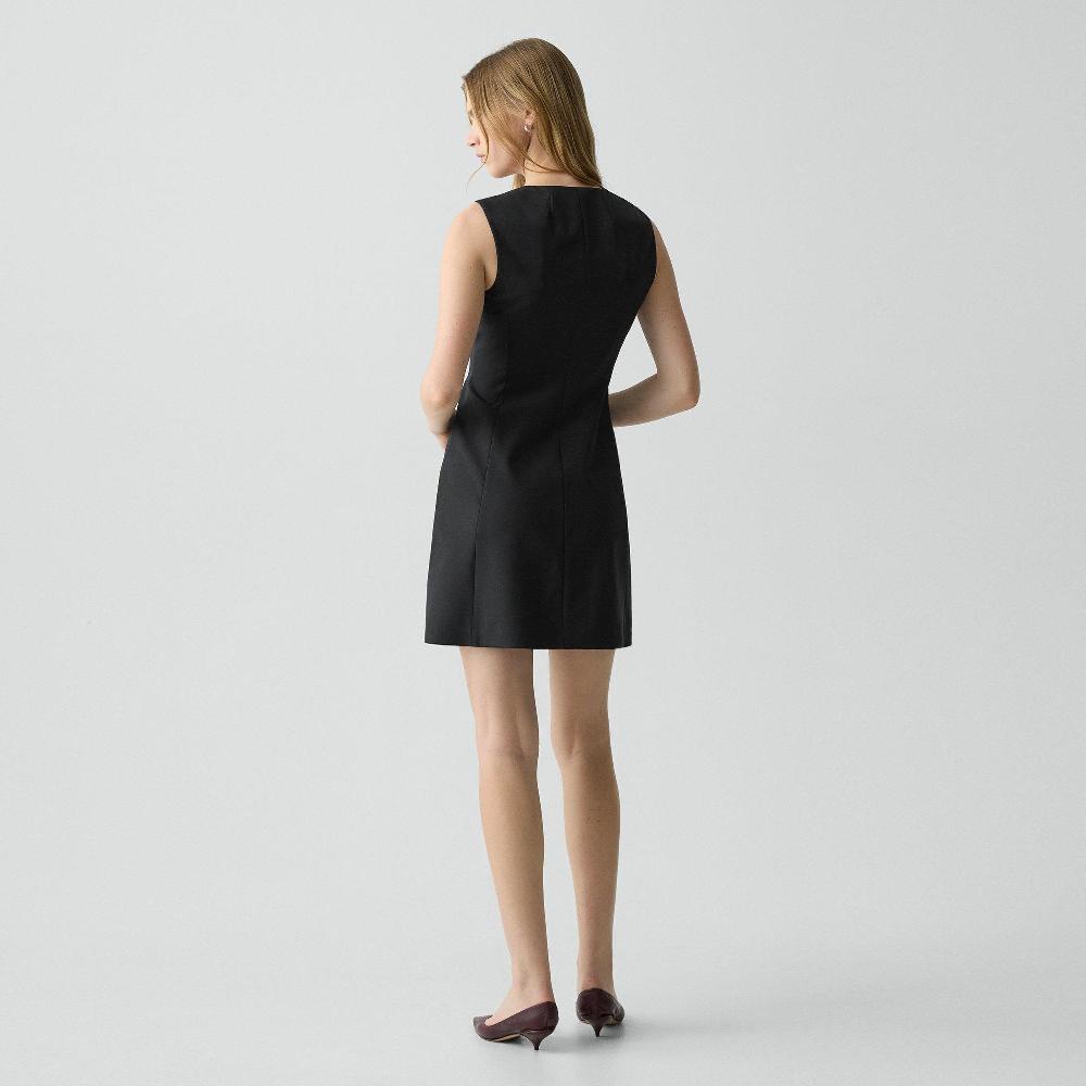 J Brand Wrap Blazer Dress In Stretch Wool Black