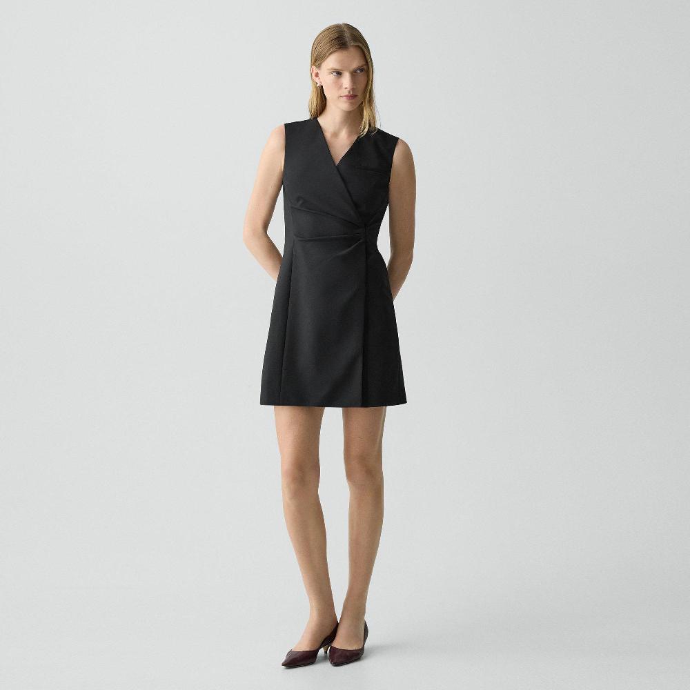 j brand Wrap Blazer Dress in Stretch Wool black