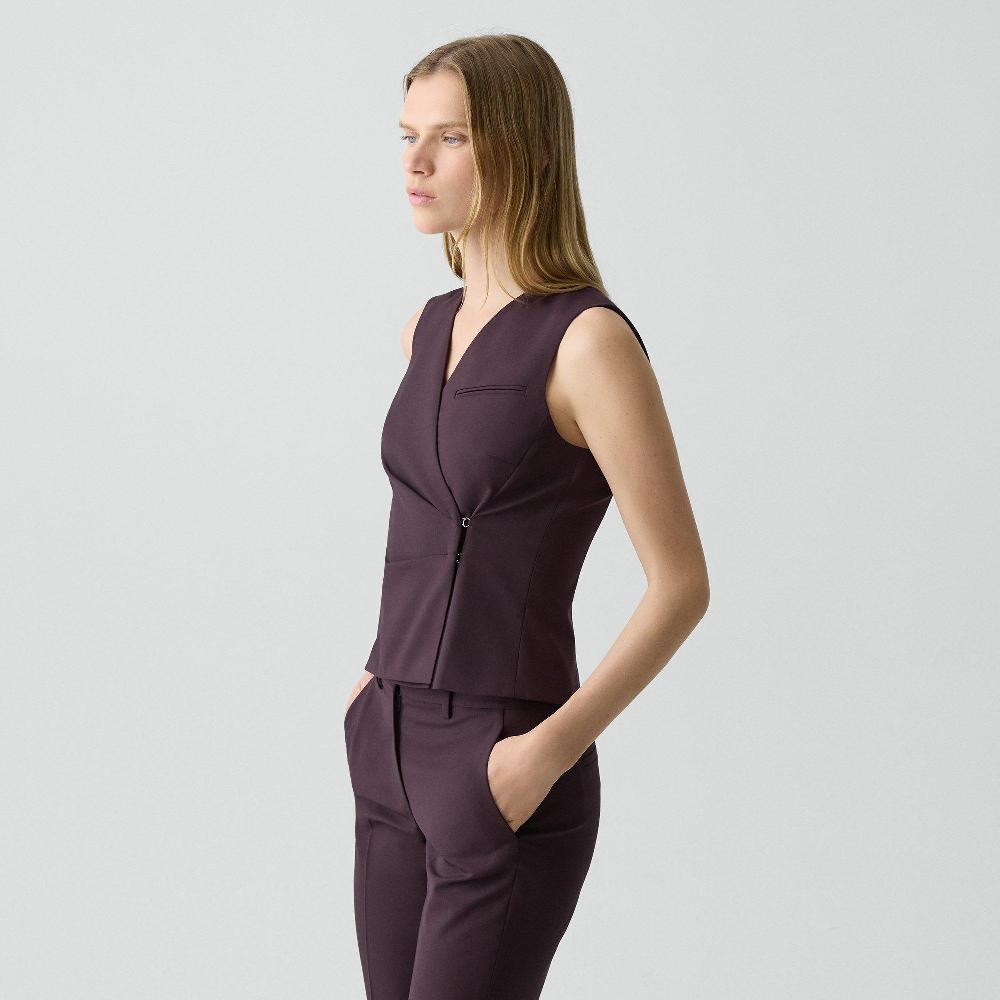 j Brand Wrap Vest In Good Wool Dark Iris