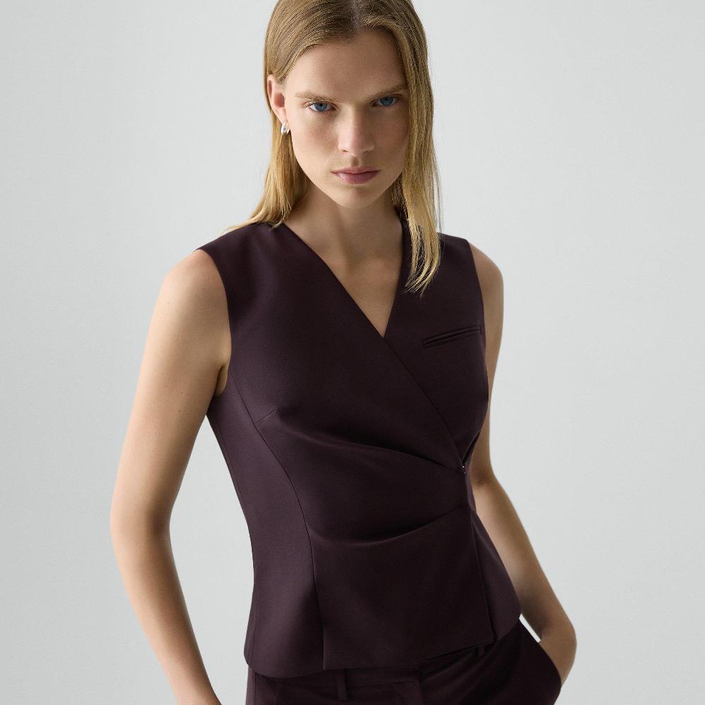 j Brand Wrap Vest In Good Wool Dark Iris