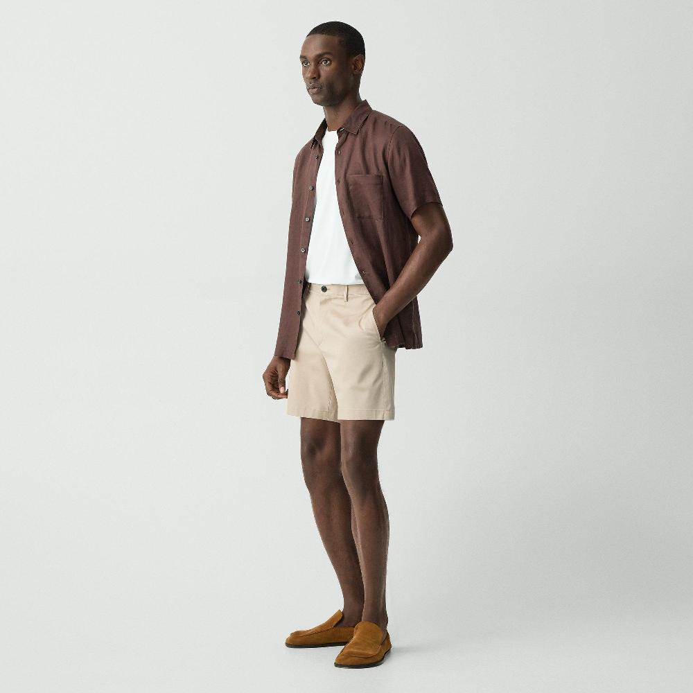 J Brand Zaine Short In Stretch Cotton Earl Grey