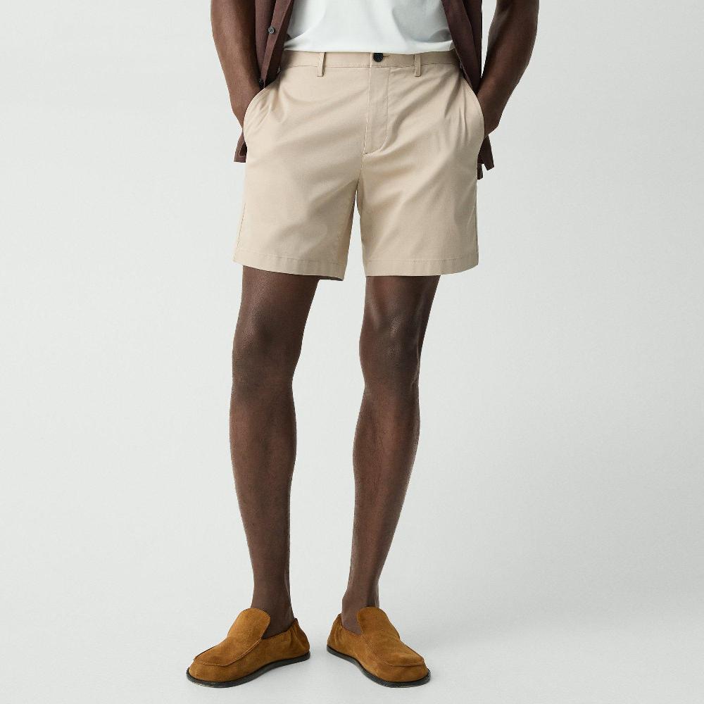 J Brand Zaine Short In Stretch Cotton Earl Grey