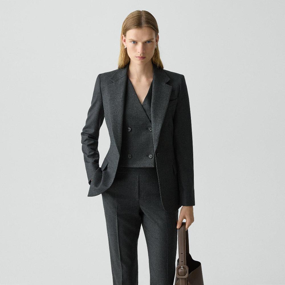 j brand Lynnia Blazer in Sleek Flannel new charcoal melange
