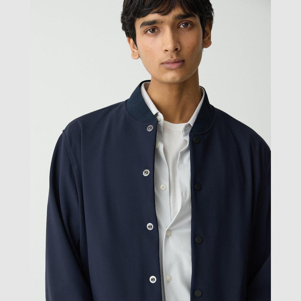 J Brand Murphy Bomber Jacket In Precision Ponte Baltic